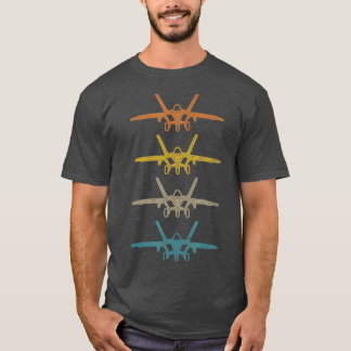Retro F22 Raptor Fighter Jet Schematic T-shirt