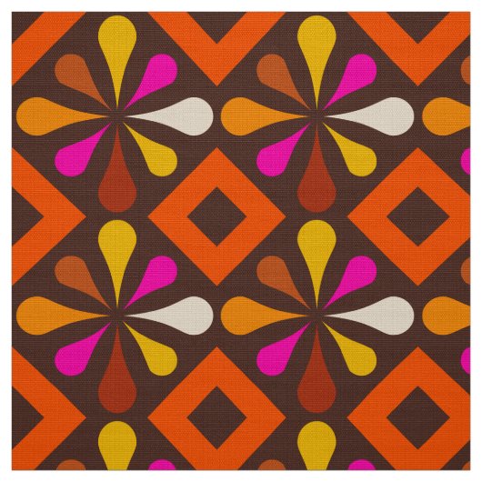 Retro Fabric-patroon Stof (Swatch)
