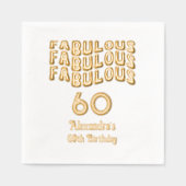 Retro Fabulous 60e of een leeftijd verjaardagsfees Folie Servetten (Voorkant)