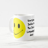 Retro  Face Happy Smile Mok Cup (Voorkant links)