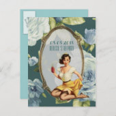 Rétro faire-part de Tea Party pour l'enterrement d (Devant / Derrière)