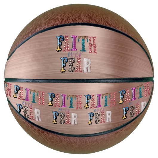 Retro Faith over angst Basketbal (Voorkant)