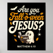 Retro Fall Religious Bible Matthew Are You Fall-o- Poster (Voorkant)