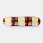 Retro Fallout Shelter Urban Grunge Skateboard (Horz)