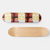 Retro Fallout Shelter Urban Grunge Skateboard (Horz)