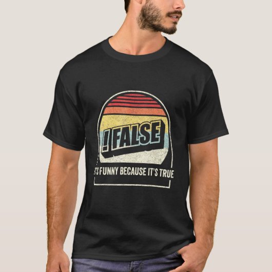  Retro False Programming Coding Programmer T-shirt (Voorkant)