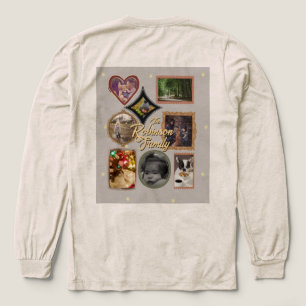 Retro Familie 8 Foto Collage AANPASBAAR Tri-Blend Shirt