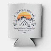 Retro Familie Camping Squad Matching Custom Blikjeskoeler (Voorkant)