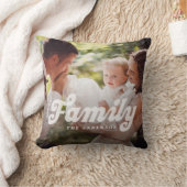 Retro familie foto kussen (Deken)