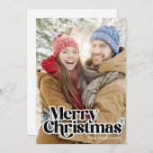 Retro Familie Kerstkaart (Voorkant / Achterkant)