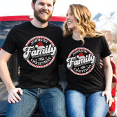 Retro Familie Kerstnaam Candy Cane Matching T-shirt