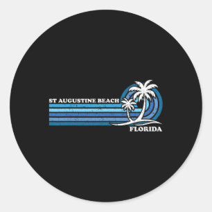 Retro Familie Vakantie Florida St. Augustin Ronde Sticker