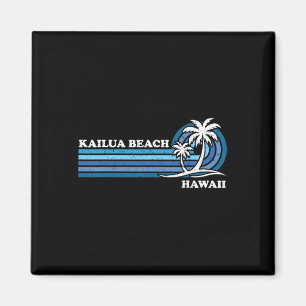 Retro  Familie Vakantie Hawaï Kailua Beach Magneet