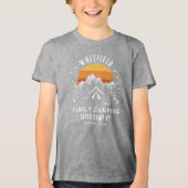 Retro Familie Vakantie Matching Camping Custom Tri-Blend Shirt (Voorkant)