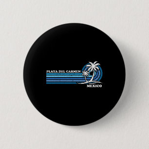 Retro Familie Vakantie Mexico Playa del Car Ronde Button 5,7 Cm