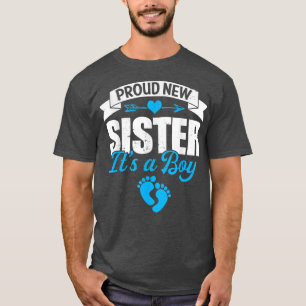 Retro Family Proud New Sister... Het is een jongen T-shirt
