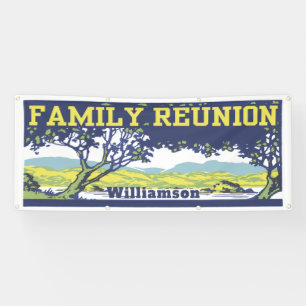  Retro Family Tree Reünie Bijeenkomst Spandoek
