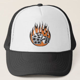 retro faming dice design trucker pet