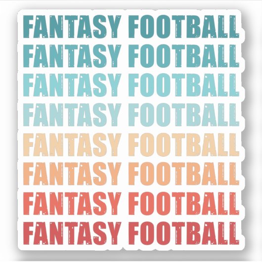 Retro Fantasy Football  Gift Sticker (Voorkant)