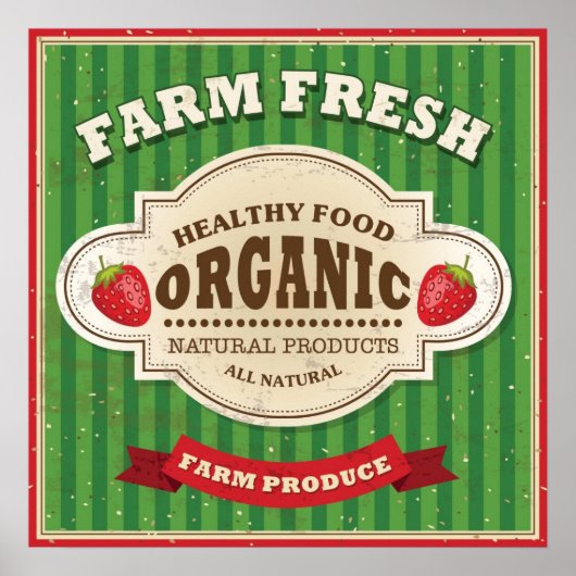 Retro Farm Fresh Poster Design (Devant)