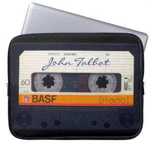 Retro Fashioned 80s Mixtape Audio Cassette Laptop Sleeve