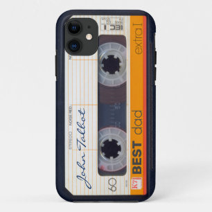 Retro Fashioned 80s Mixtape Cassette Best Dad iPC iPhone 11 Hoesje