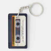 Retro Fashioned 80s Mixtape Cassette Best Dad K Sleutelhanger (achterkant)