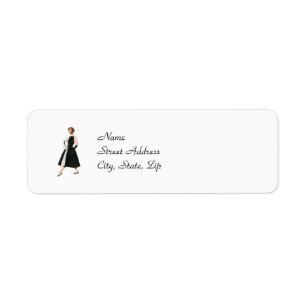 Retro Fashionista Return Address Labels