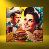 Retro Fastfood Koppel Tegeltje