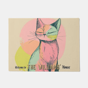 Retro Fatcat Moeder Vader Nieuw Huis Decoratie Deurmat
