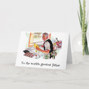 Retro Fathers Day Card Kaart