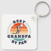 Retro Fathers Day Grandpa Golf Lover Custom Sleutelhanger (Achterkant)