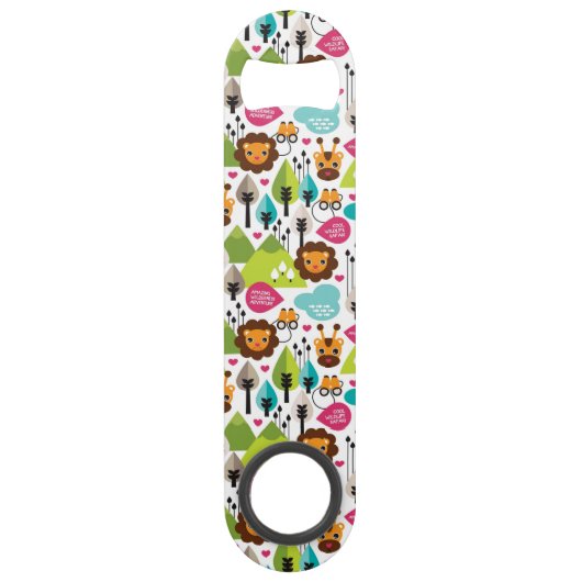 rétro faune de lion de safari d'enfants (Devant)