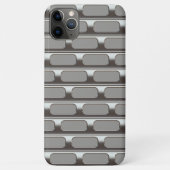Retro Faux Stainless Steel Industrial Grid Patroon Case-Mate iPhone Case (Achterkant)
