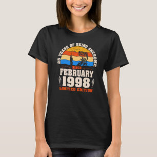 Retro februari 1998 25 jaar oud Gevist 25e geboort T-shirt