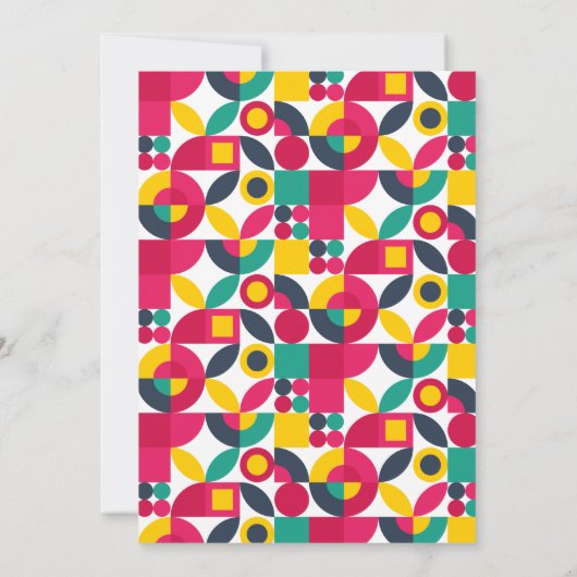 Retro Feest Kaart (Achterkant)