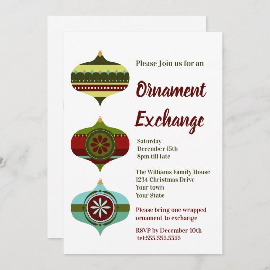 Retro-feestdag | Eerste kerstversiering Kaart (Voorkant / Achterkant)