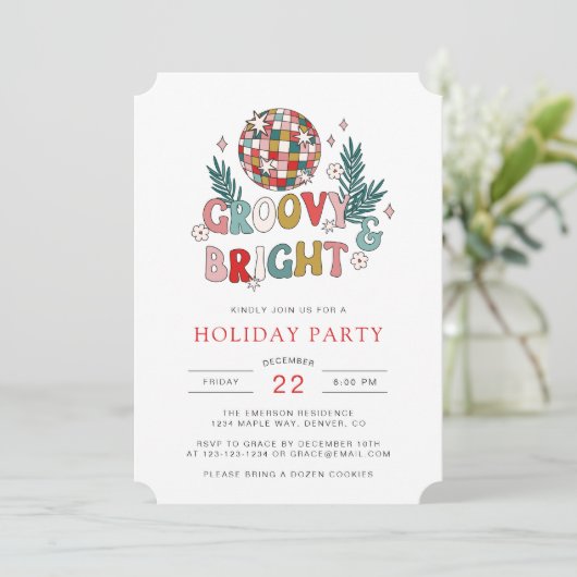 Retro-feestdag Kaart (Staand voorkant)