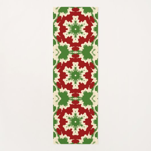 Retro Feestelijke Mandala Yogamat (Voorkant)