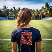 Retro Female Soccer Goalkeeper Tri-Blend Shirt