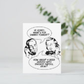 Retro Feministische Humor briefkaarten (Staand voorkant)