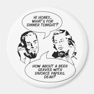 Retro Feministische Humor magneten