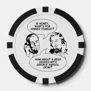 Retro Feministische Humor poker chips