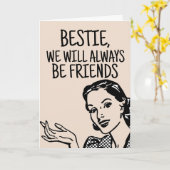 RETRO FEMME BESTIE CARTES D'ANNIVERSAIRE (Fleur jaune)
