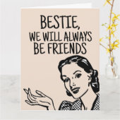 RETRO FEMME BESTIE CARTES D'ANNIVERSAIRE (Fleur jaune)