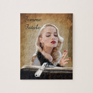Retro Femme Fatale Diva - Roken en Pistolen Legpuzzel