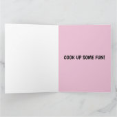 RETRO FEMME ROSE FOUR ANNIVERSAIRE GRANDE CARTE (Intérieur)