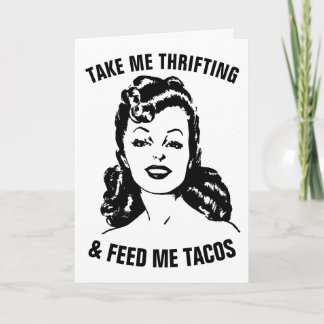 RETRO FEMME THRIFING ET TACOS CARTES ROMANGTIQUES