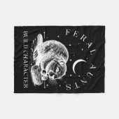 Retro Feral Aunts Build Character Funny New Aunt C Fleece Deken (Voorkant (Horizontaal))