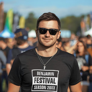 retro Festival Seizoen 20XX zwart T-shirt